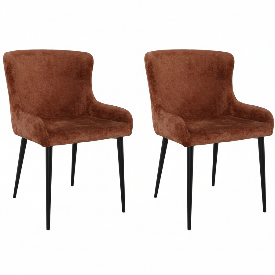 Flare Pair of Rust Dining Chairs - Dining Chair - Pair Rust Sterling Home 1