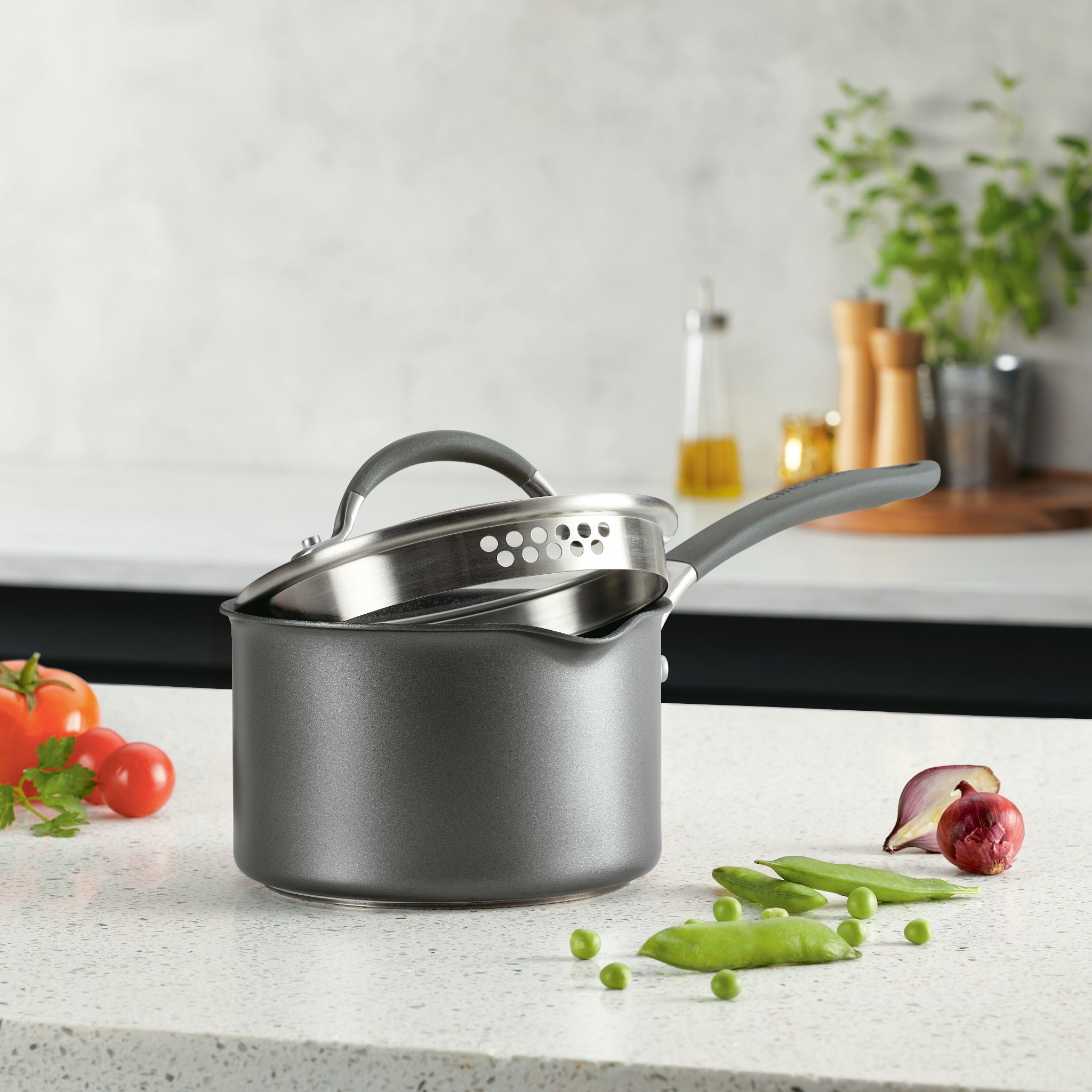Circulon S Defense Straining Saucepan 16CM 1.8L Sterling Home 1