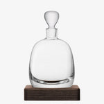 Whisky Decanter On Wooden Base - Whisky Islay Decanter 1L Clear & Walnut Base Sterling Home 1