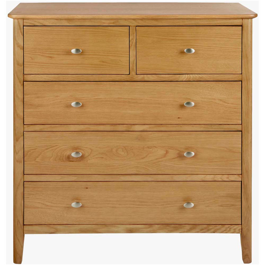 Bexley 2 + 3 Drawer Chest - 2 + 3 Drawer Chest Oak