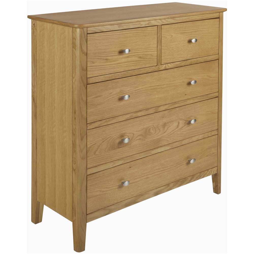Bexley 2 + 3 Drawer Chest - 2 + 3 Drawer Chest Oak