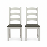 Salford Pair of Charcoal Ladderback Dining Chairs