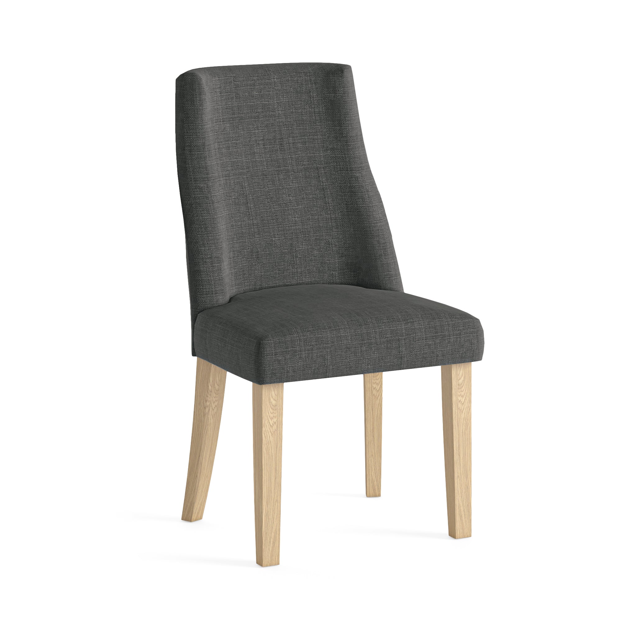 Luna Pair of Light Oak/Charcoal Dining Chairs - Luna Dining Chair - Pair Light Oak / Charcoal Sterling Home 2