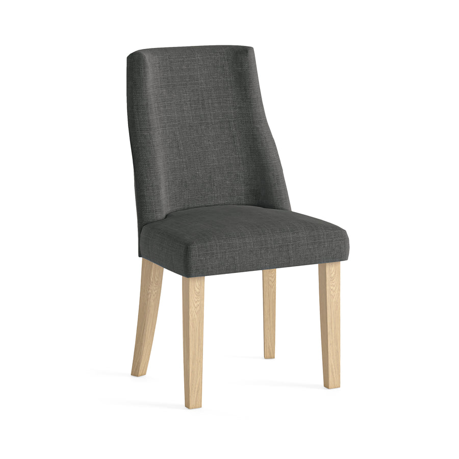 Luna Pair of Light Oak/Charcoal Dining Chairs - Luna Dining Chair - Pair Light Oak / Charcoal Sterling Home 2