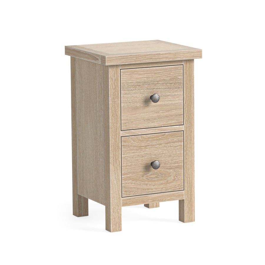 Elmstead Oak Narrow Bedside - Narrow Bedside Oak Sterling Home 1