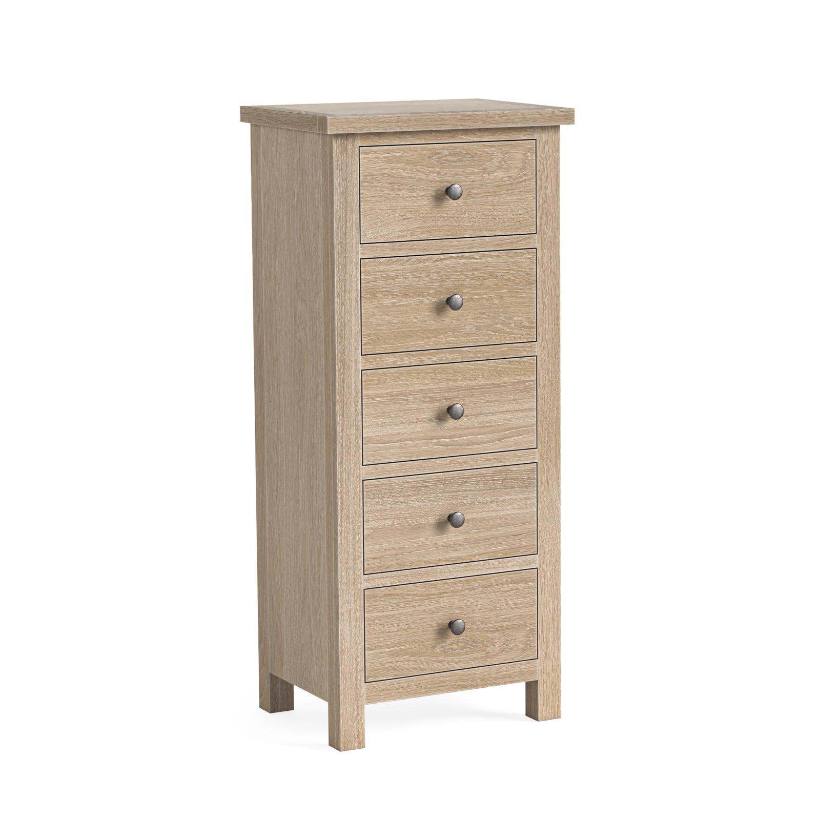 Elmstead Oak 5 Drawer Tall Chest - 5 Drawer Tall Chest Oak Chests of Drawers Sterling Home 1