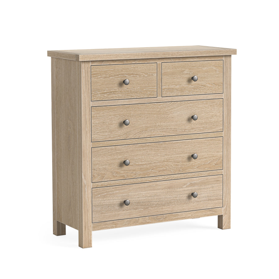 Elmstead Oak 2 Over 3 Drawer Chest - 2 Over 3 Drawer Chest Oak Sterling Home 1