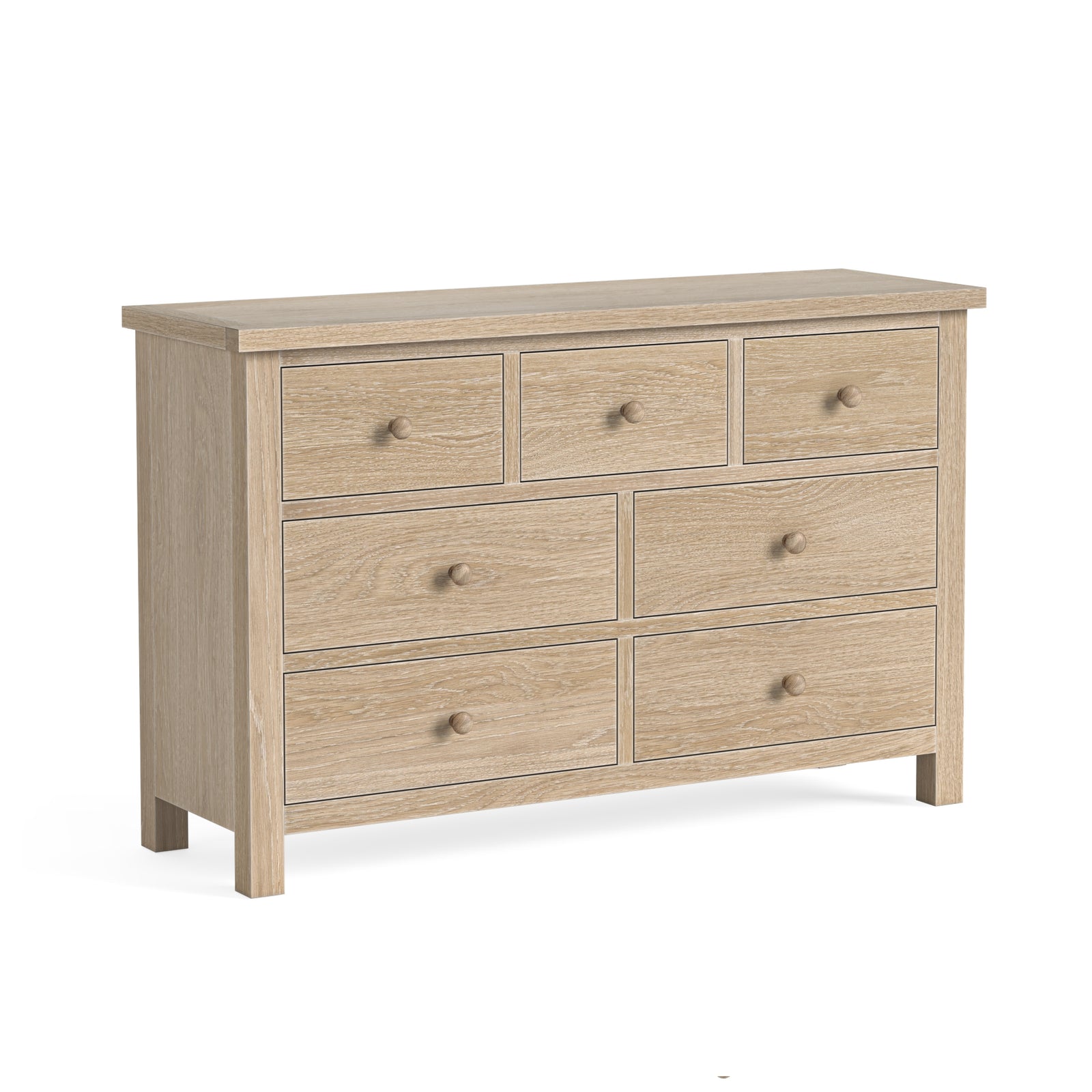 Elmstead Oak 3 Over 4 Drawer Chest - 3 Over 4 Drawer Chest Oak Chests of Drawers Sterling Home 1