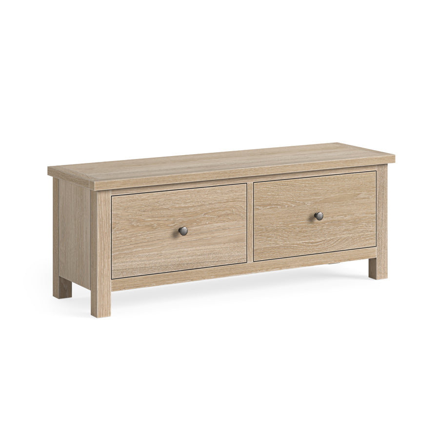 Elmstead Oak Large 2 Drawer Bench - Large 2 Drawer Bench Oak Sterling Home 1