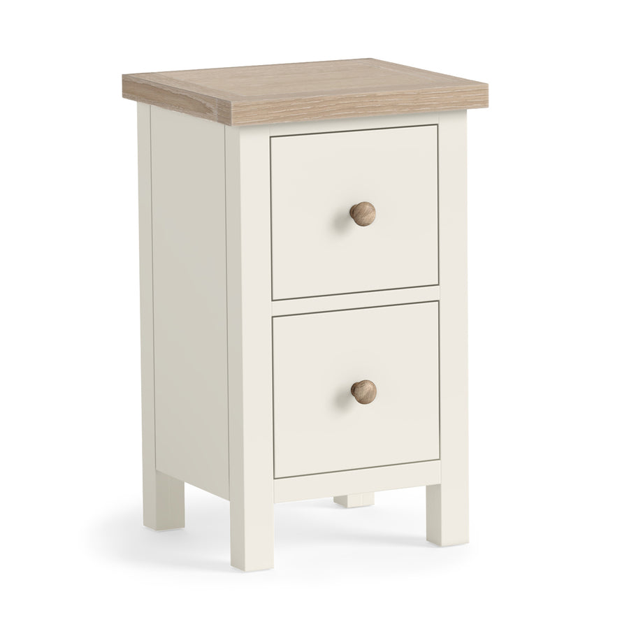 Elmstead White Narrow Bedside - Narrow Bedside Coconut White Sterling Home 2