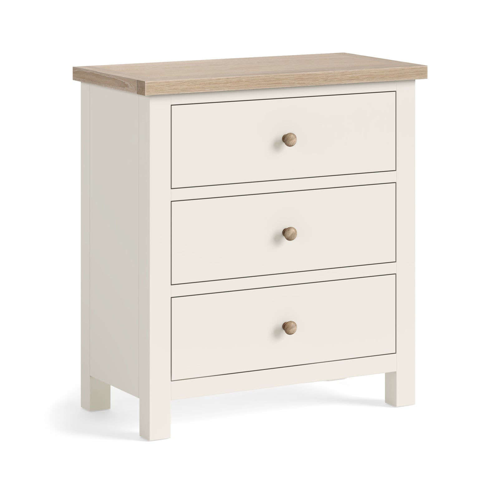 Elmstead White 3 Drawer Chest - 3 Drawer Chest Coconut White Chests of Drawers Sterling Home 2