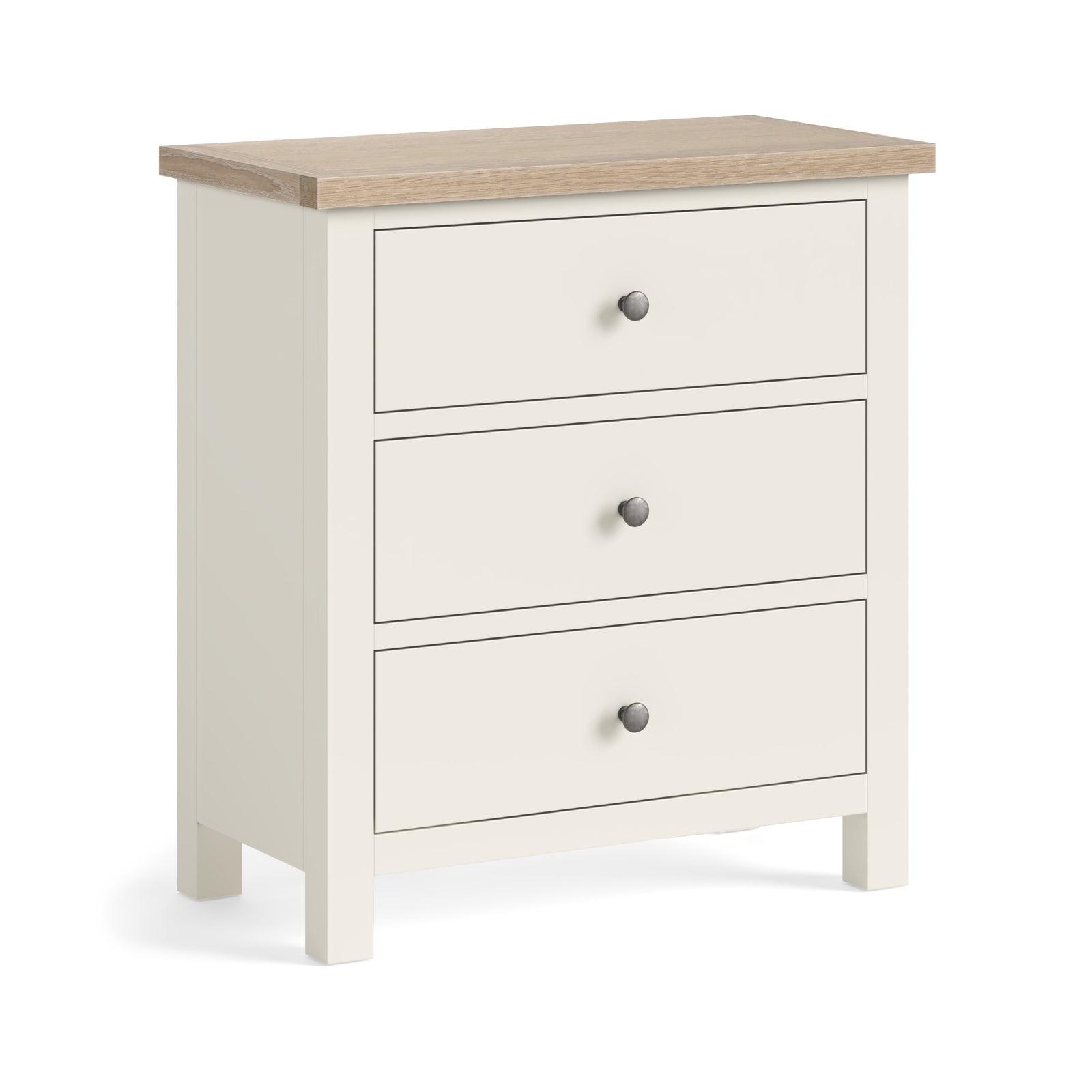 Elmstead White 3 Drawer Chest - 3 Drawer Chest Coconut White Chests of Drawers Sterling Home 1