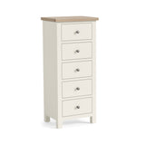 Elmstead White 5 Drawer Tall Chest