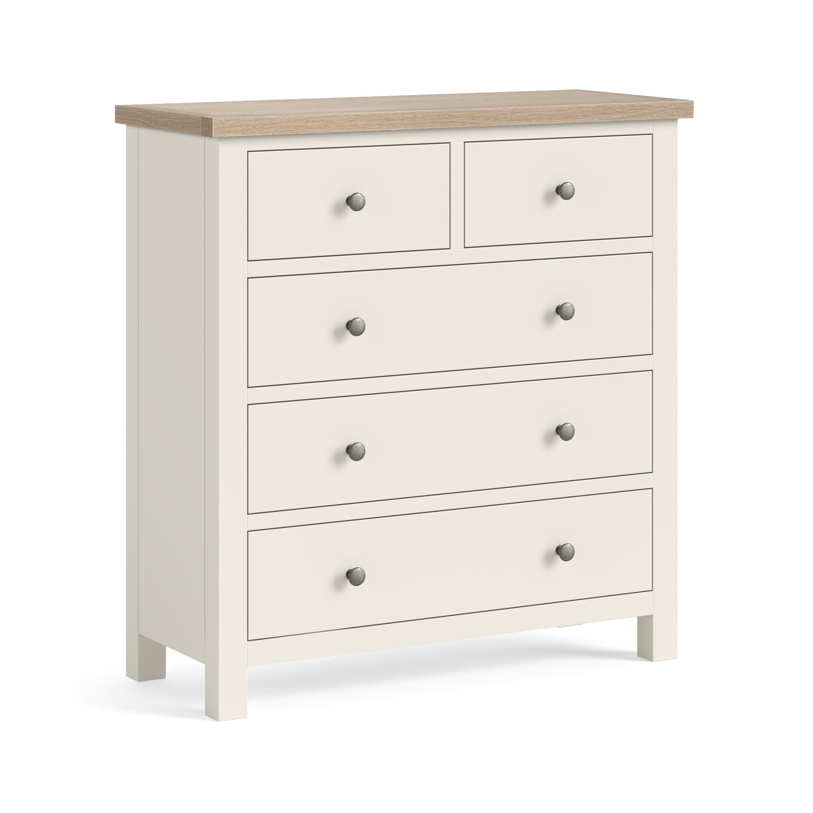 Elmstead White 2 Over 3 Drawer Chest - 2 Over 3 Drawer Chest Coconut White Chests of Drawers Sterling Home 1