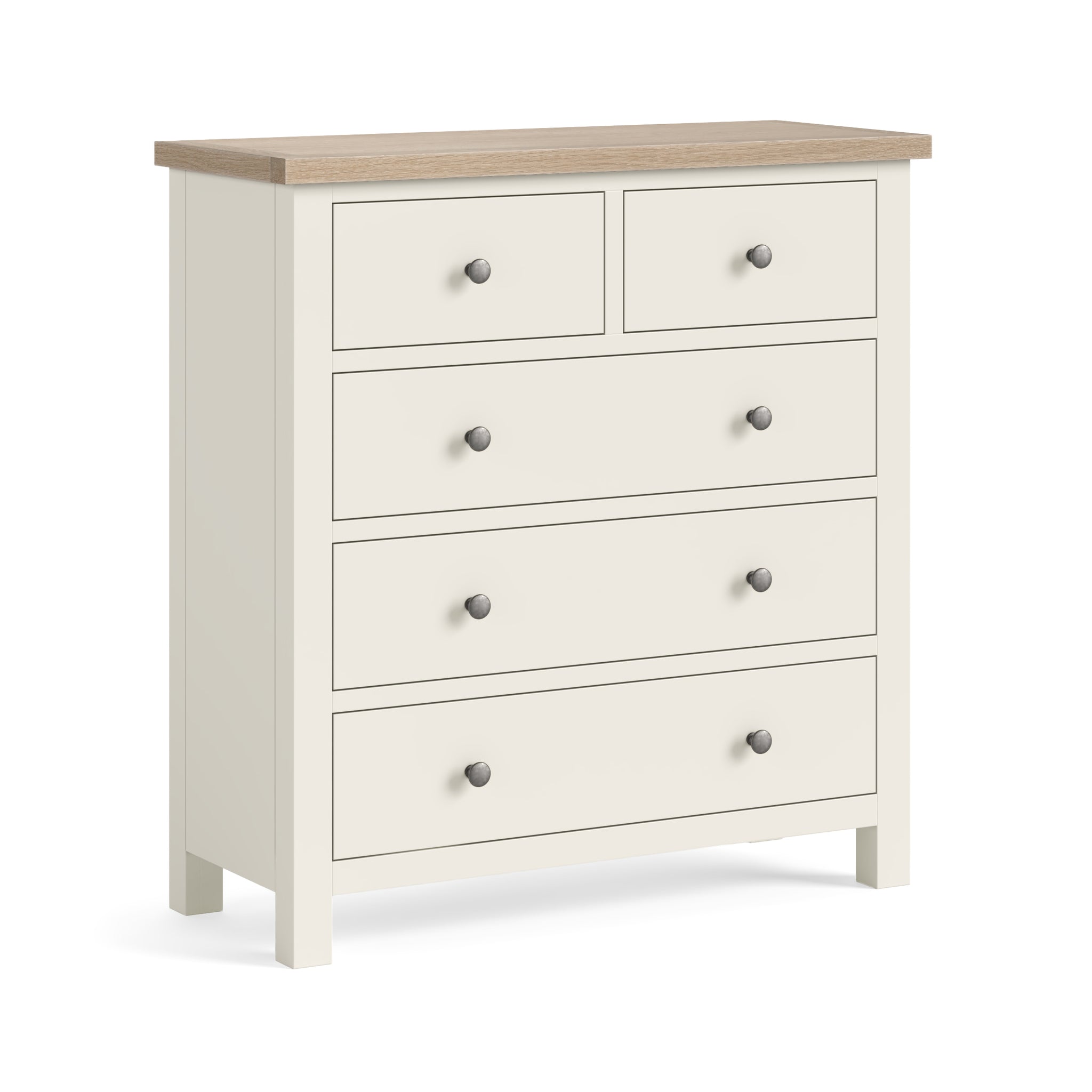 Elmstead White 2 Over 3 Drawer Chest - 2 Over 3 Drawer Chest Coconut White Sterling Home 1