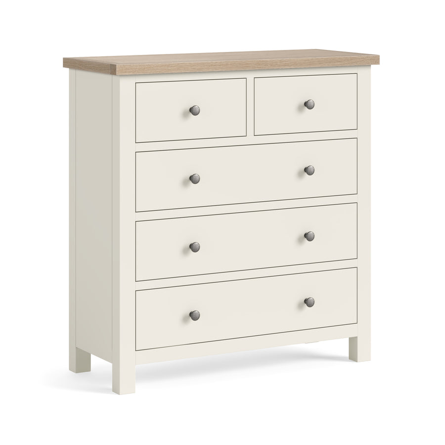 Elmstead White 2 Over 3 Drawer Chest - 2 Over 3 Drawer Chest Coconut White Sterling Home 1