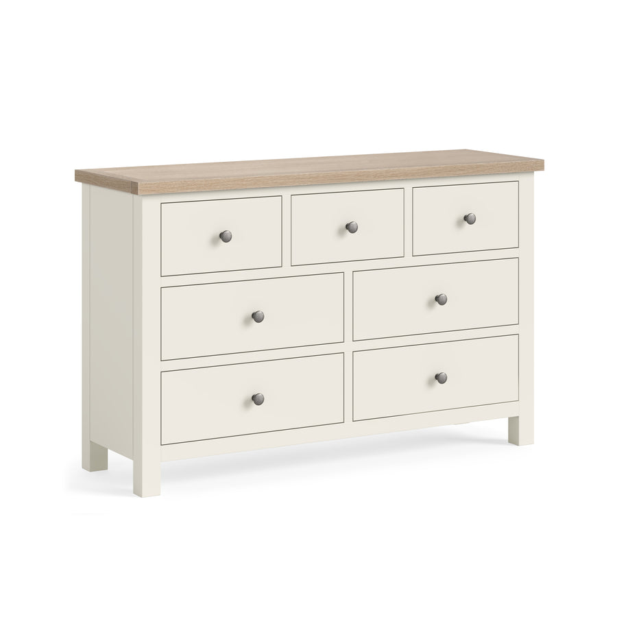 Elmstead White 3 Over 4 Drawer Chest - 3 Over 4 Drawer Chest Coconut White Sterling Home 1