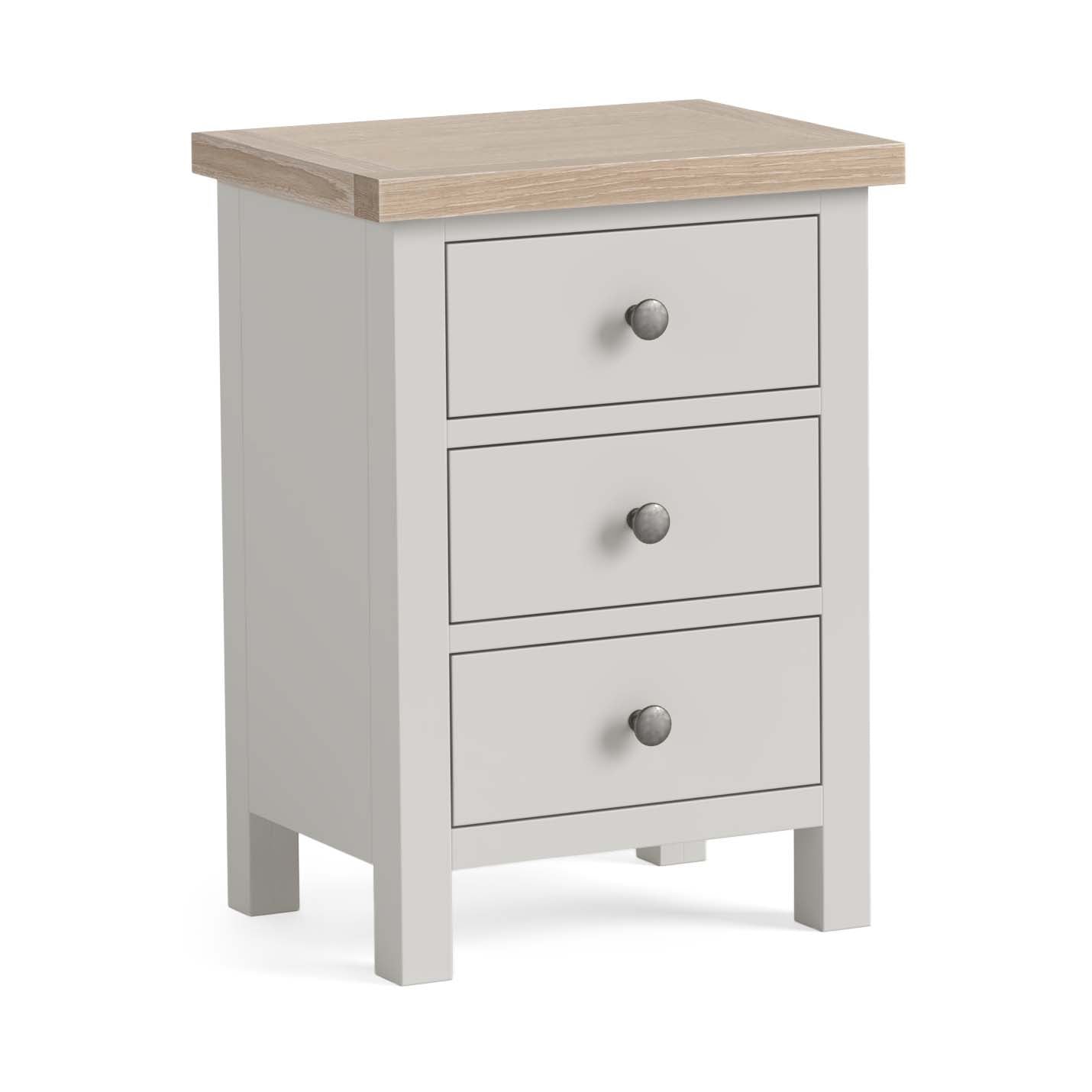 Elmstead Bedside Cabinet - Bedside Chest Stone Grey