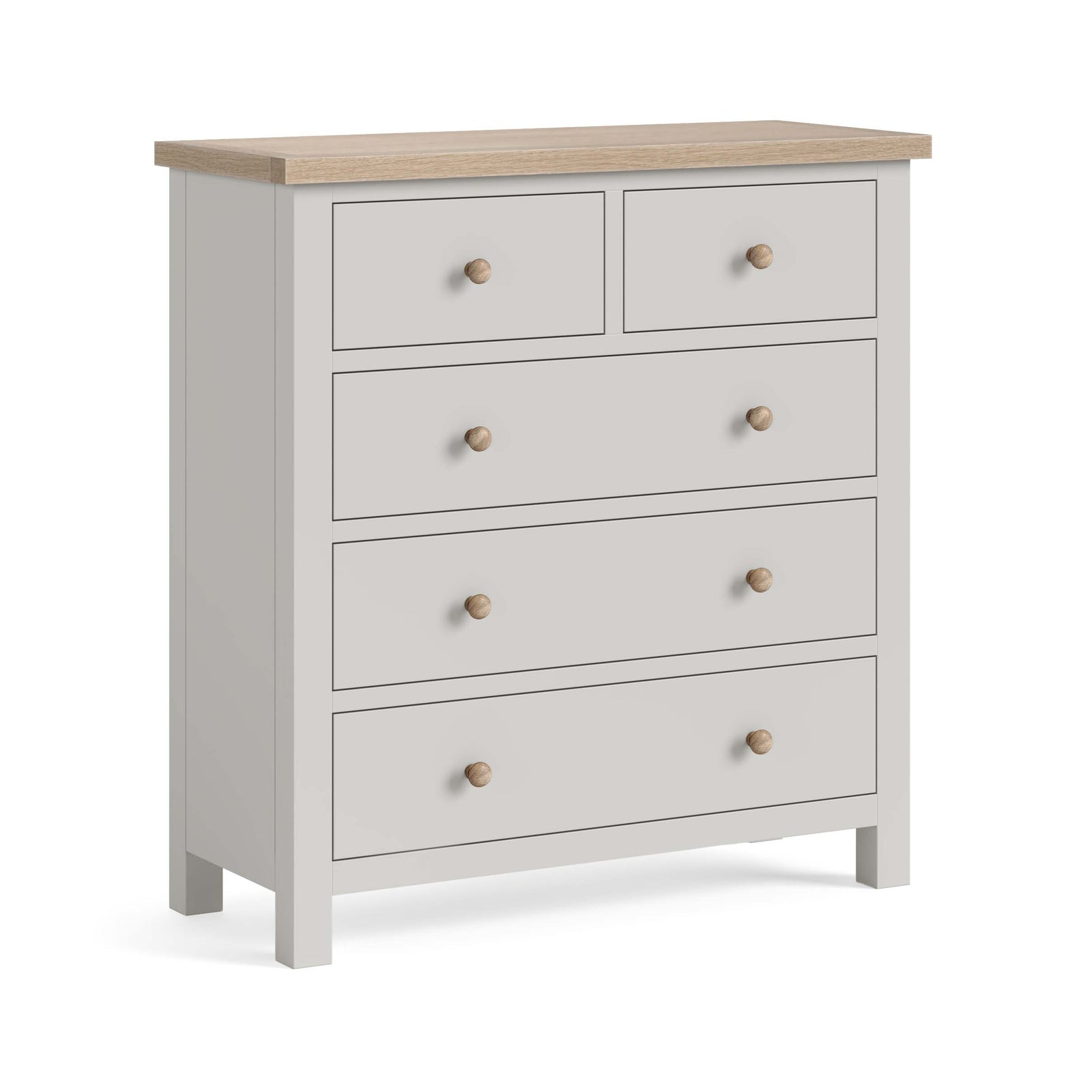 Elmstead Grey 2 Over 3 Drawer Chest - 2 Over 3 Drawer Chest Stone Grey Chests of Drawers Sterling Home 1