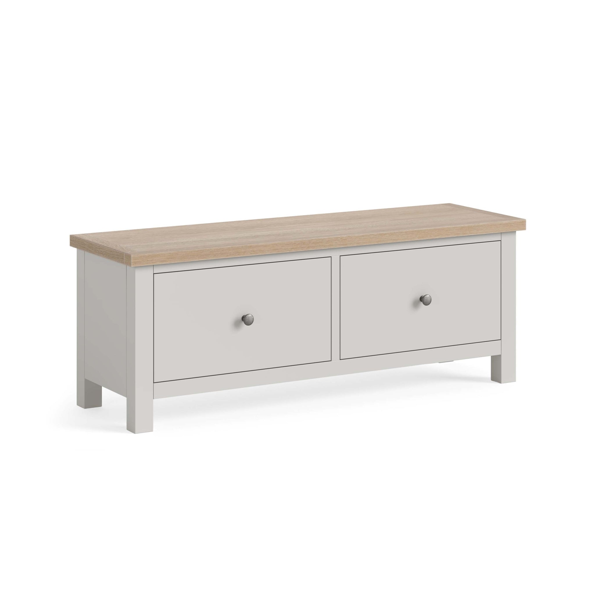 Elmstead Grey Large 2 Drawer Bench - Large 2 Drawer Bench Stone Grey Sterling Home 1