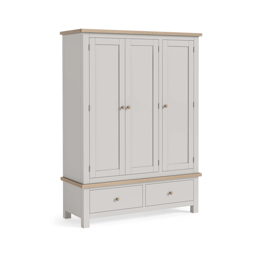 Elmstead Triple Wardrobe - Triple Wardrobe Stone Grey