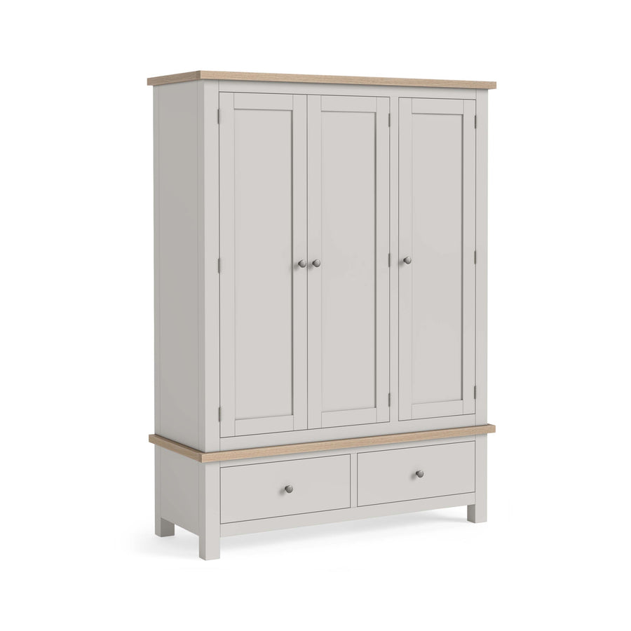 Elmstead Triple Wardrobe - Triple Wardrobe Stone Grey