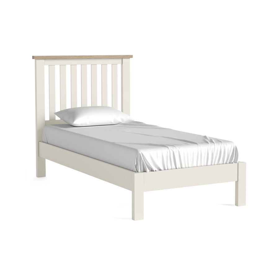 Elmstead White Single Slatted Low Foot End Bed - 3ft Slatted Low Foot End Bed Coconut White Sterling Home 1