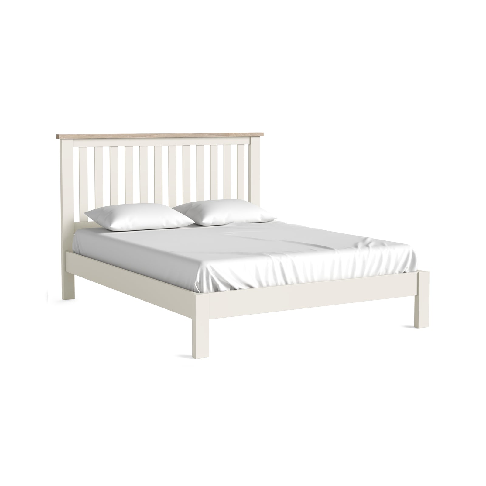 Elmstead White Slatted Low Foot End Bed - 3ft Slatted Low Foot End Bed Coconut White - Single Sterling Home 1