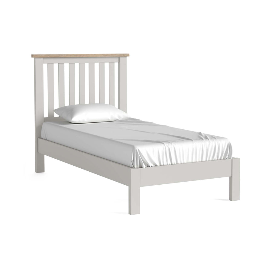 Elmstead Bedframe - 3ft Slatted Low Foot End Bed Stone Grey - Single
