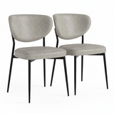 Lola Pair of Grey Dining Chairs