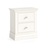 Aria White 2 Drawer Bedside - Bedside 2 Drawer Coconut Milk Sterling Home 1