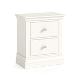 Aria White 2 Drawer Bedside
