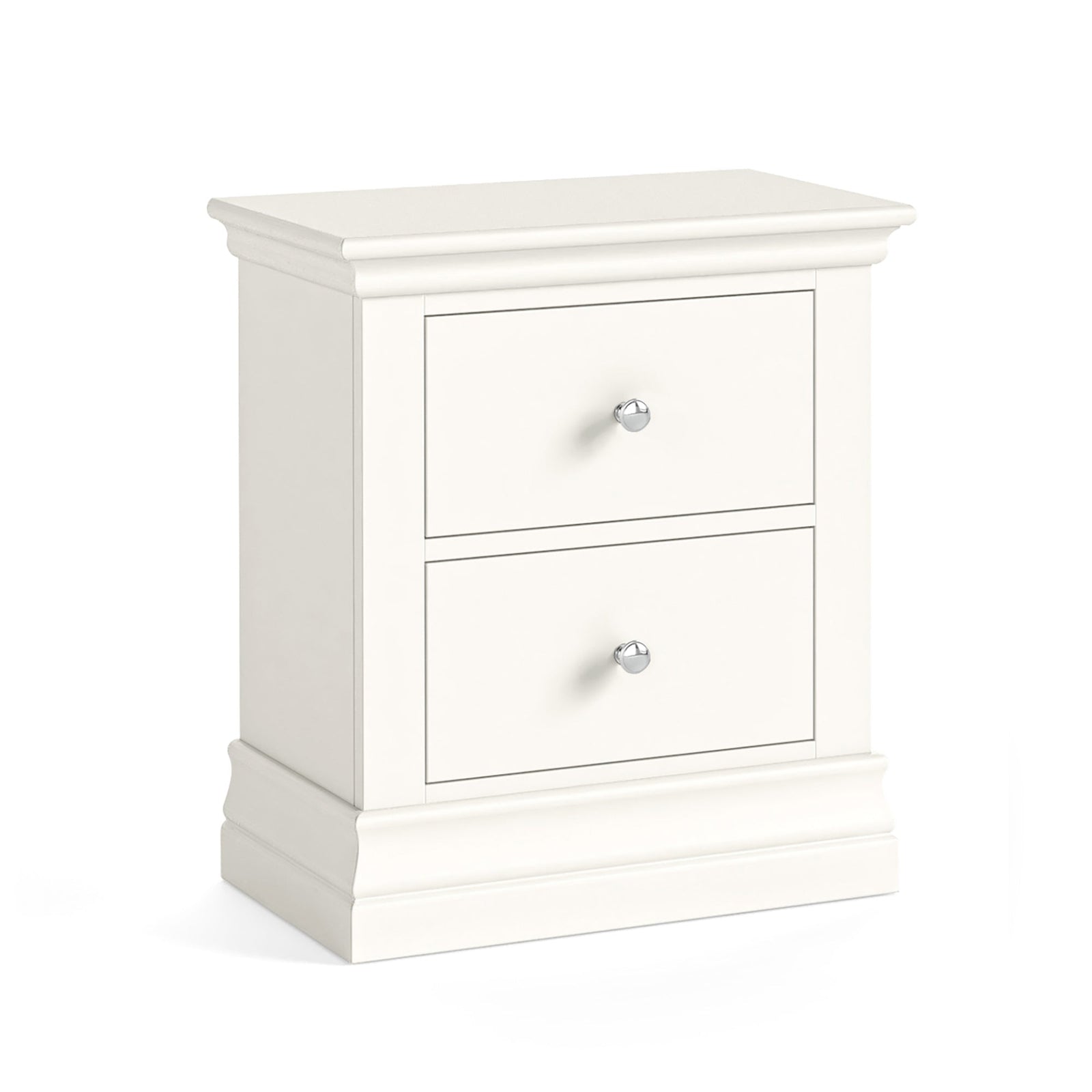 Aria White 2 Drawer Bedside - Bedside 2 Drawer Coconut Milk Sterling Home 1