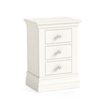 Aria White 3 Drawer Bedside - Bedside 3 Drawer Coconut Milk Sterling Home 1