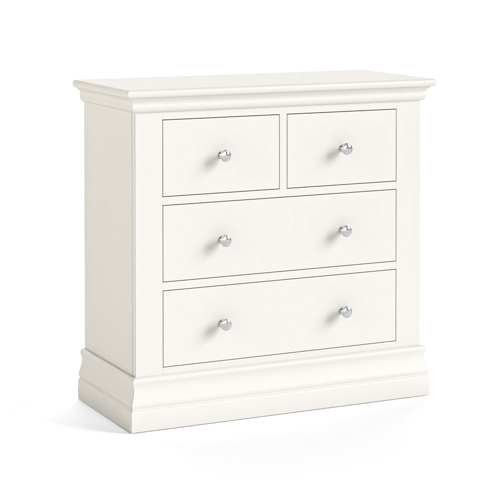 Aria White 2 Over 2 Drawer Chest - 2 Over 2 Chest Coconut Milk Sterling Home 1