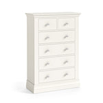 Aria White 2 Over 4 Drawer Chest - 2 Over 4 Chest Coconut Milk Sterling Home 1