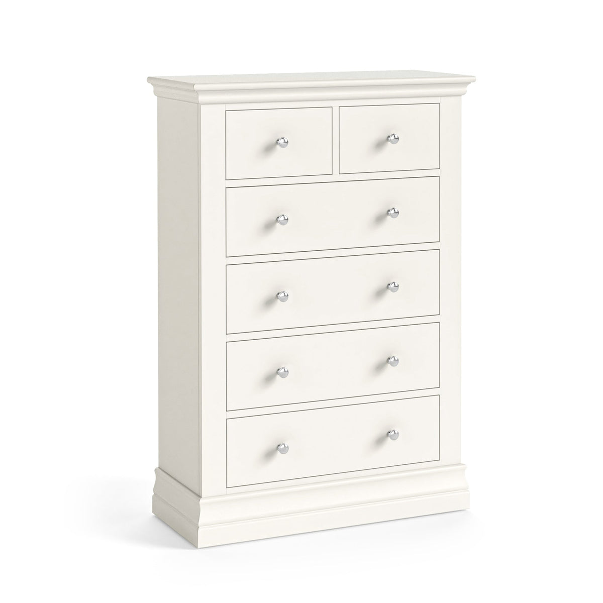 Aria White 2 Over 4 Drawer Chest - 2 Over 4 Chest Coconut Milk Sterling Home 1