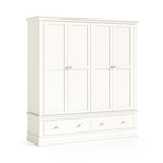 Aria White 4 Door Wardrobe - 4 Door Wardrobe Coconut Milk Sterling Home 1