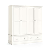 Aria White 4 Door Wardrobe