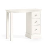 Aria White Single Pedestal Dressing Table