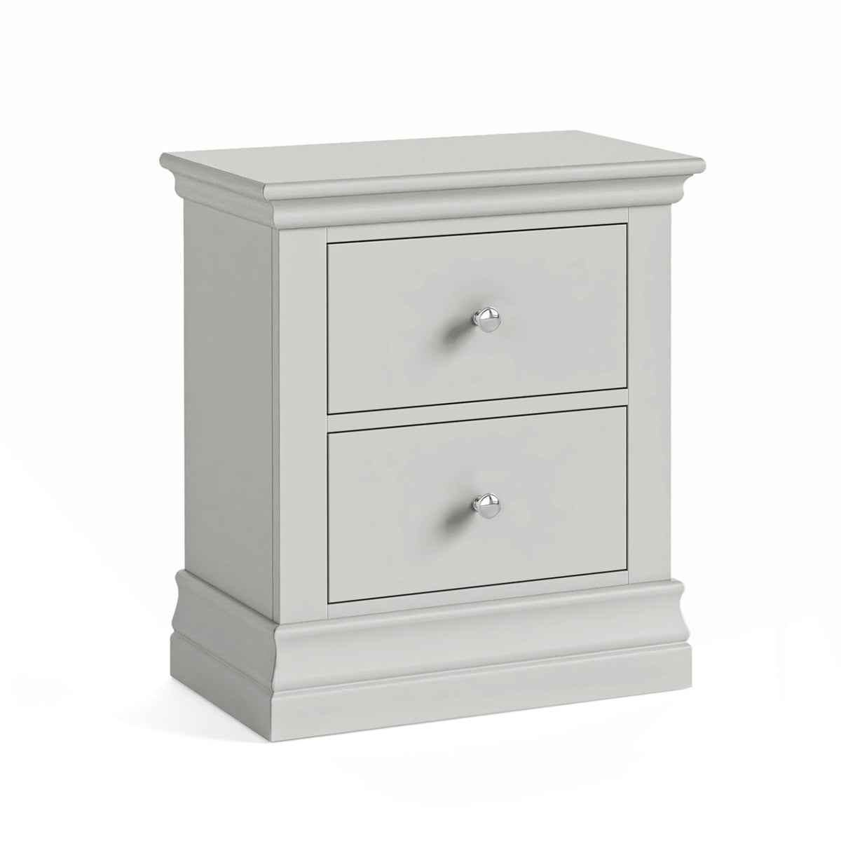 Aria Grey 2 Drawer Bedside - Bedside 2 Drawer Light Grey Sterling Home 1