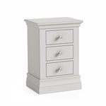 Aria Grey 3 Drawer Bedside - Bedside 3 Drawer Light Grey Sterling Home 1
