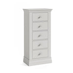 Aria Grey 5 Drawer Tallboy - 5 Drawer Tallboy Light Grey Sterling Home 1