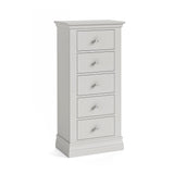 Aria Grey 5 Drawer Tallboy