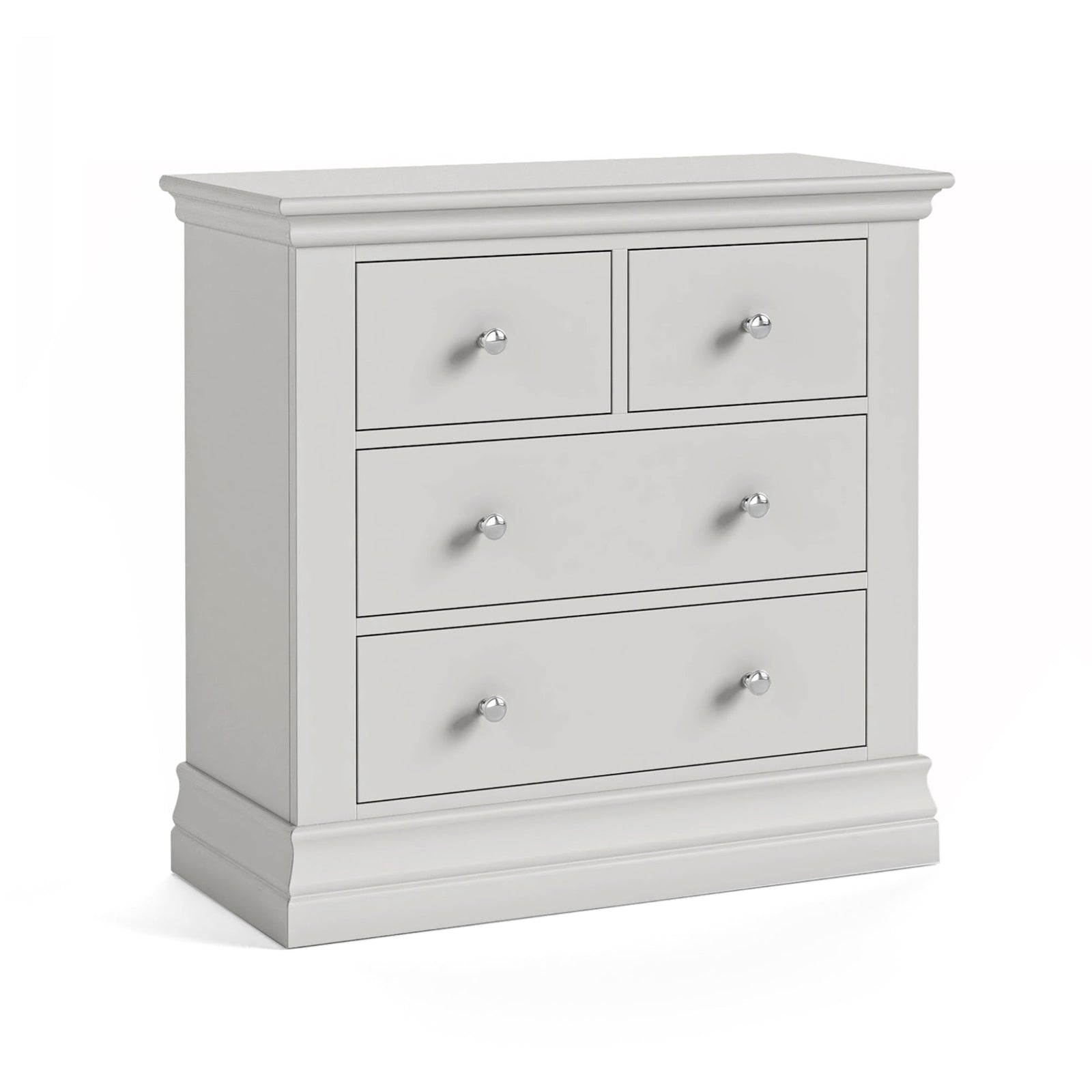 Aria Grey 2 Over 2 Drawer Chest - 2 Over 2 Chest Light Grey Sterling Home 1