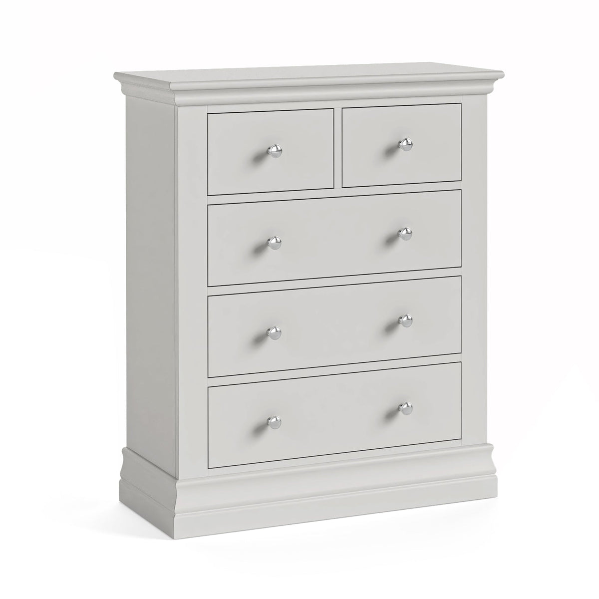 Aria Grey 2 Over 3 Drawer Chest - 2 Over 3 Chest Light Grey Sterling Home 1