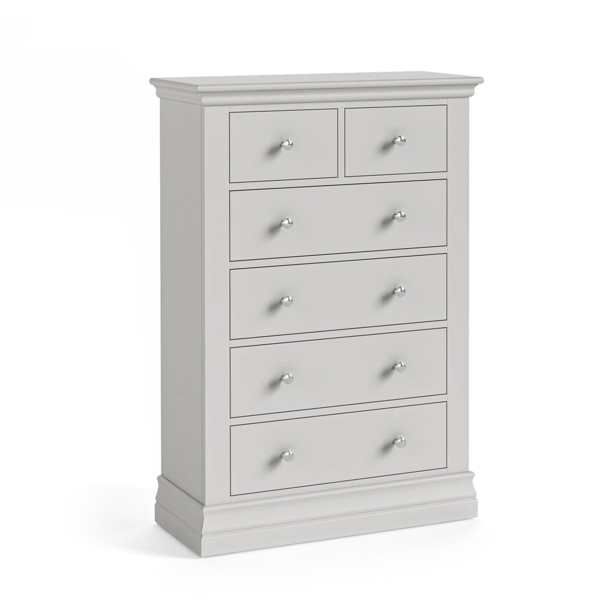 Aria Grey 2 Over 4 Drawer Chest - 2 Over 4 Chest Light Grey Sterling Home 1