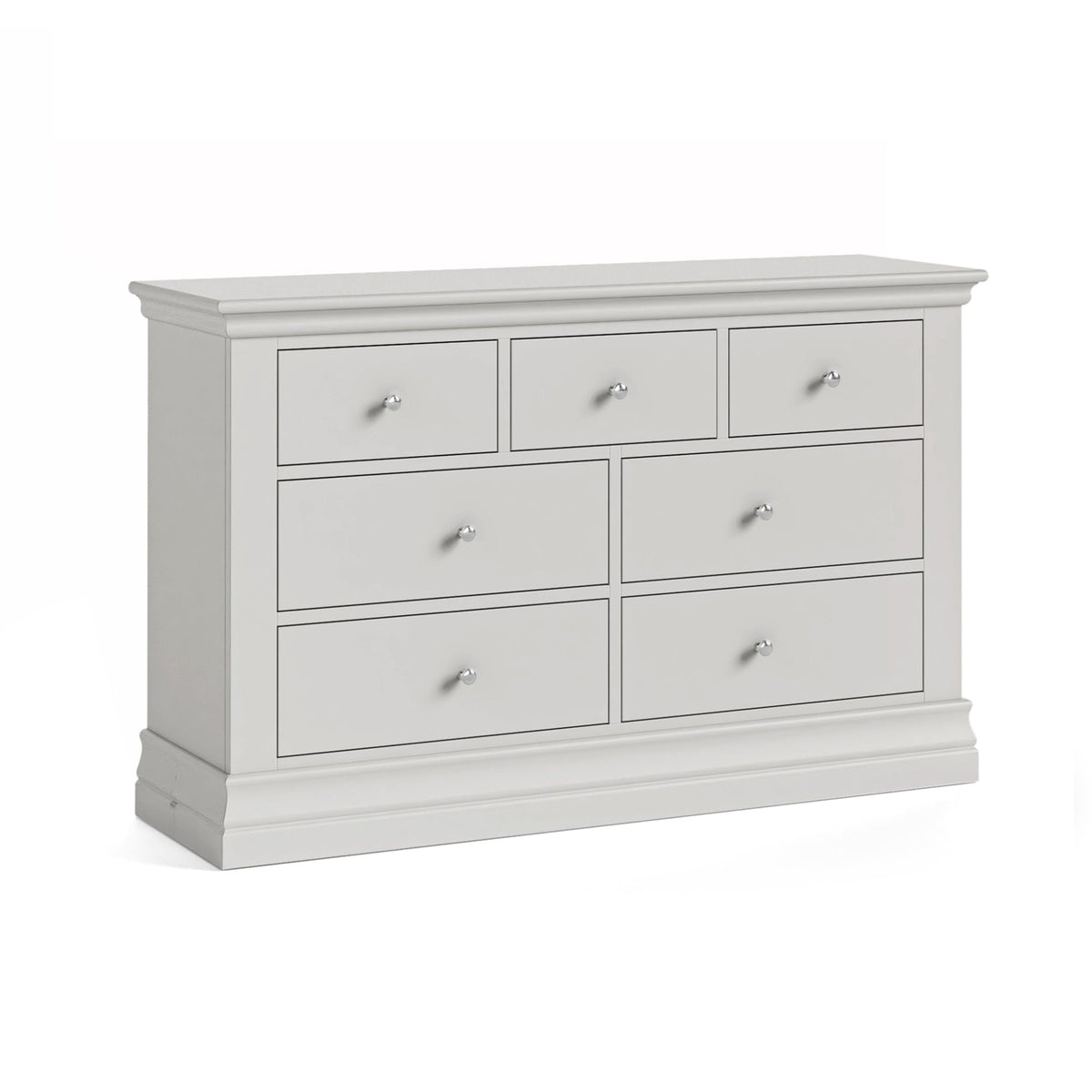 Aria Grey 3 Over 4 Drawer Chest - 3 Over 4 Chest Light Grey Sterling Home 1