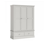 Aria Grey Triple Wardrobe - Triple Wardrobe Light Grey Sterling Home 1