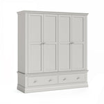 Aria Grey 4 Door Wardrobe - 4 Door Wardrobe Light Grey Sterling Home 1